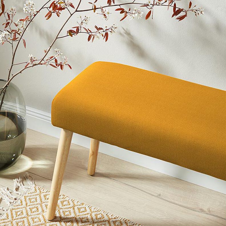 Tela de tapicería con estructura de nudos – amarillo curry,  image number 6