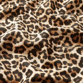 Tela decorativa Panama media Elegante estampado de leopardo – negro/naturaleza, 