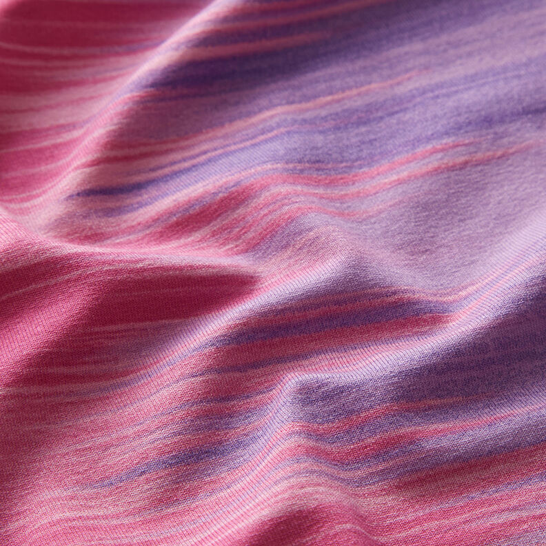 Tela de jersey de viscosa Rayas longitudinales degradadas de color – berenjena/lila,  image number 3