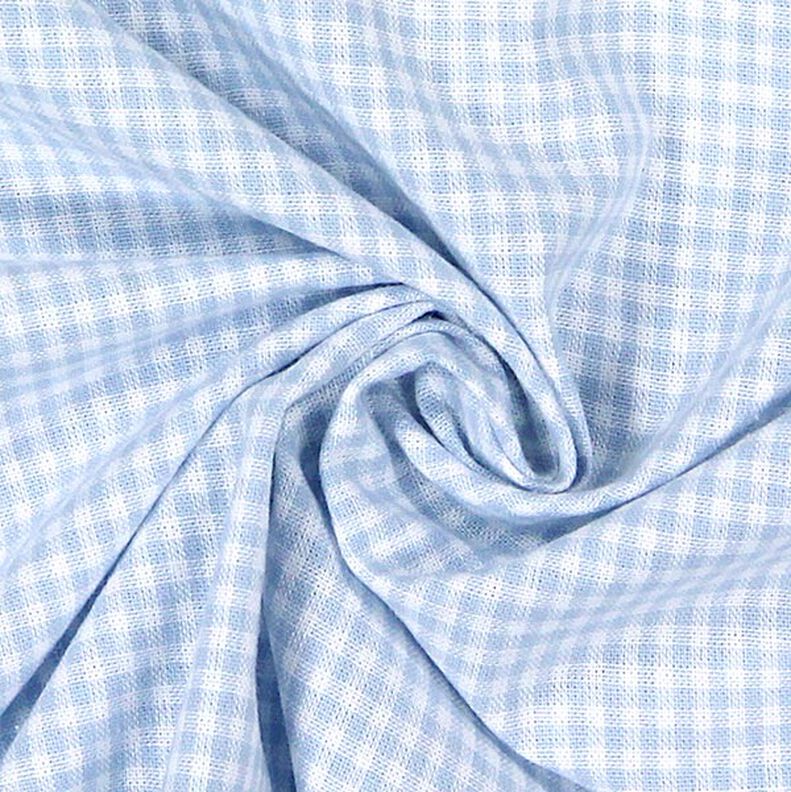 Tela de algodón Vichy - 0,2 cm – azul claro,  image number 2