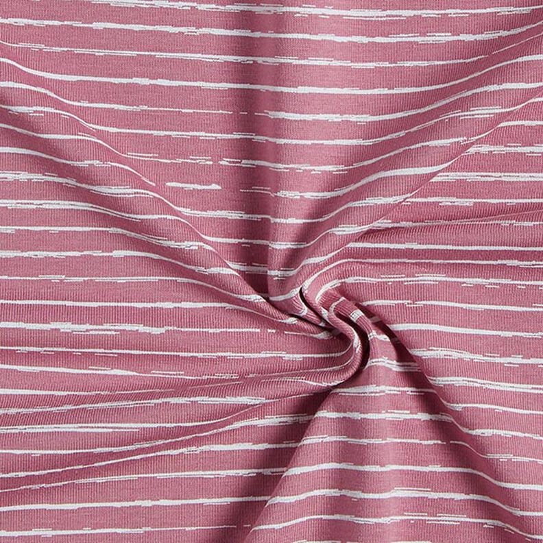 Tela de jersey de algodón Rayas Skribbel – rosa antiguo,  image number 3