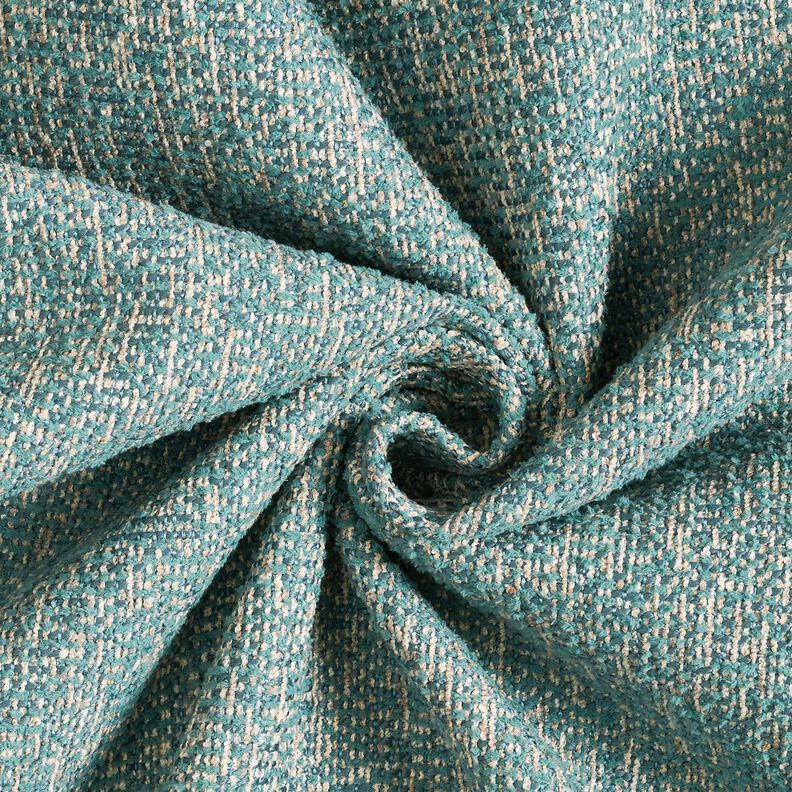 Tela de tapicería Tejido colorido – petroleo ligera/marrón claro,  image number 1