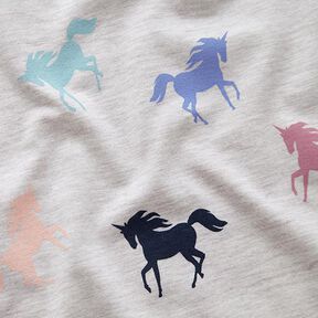 Tela de jersey de algodón Unicornios – naturaleza, 