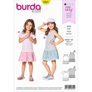 Vestido de niña, Burda 9341 | 92 - 122, 