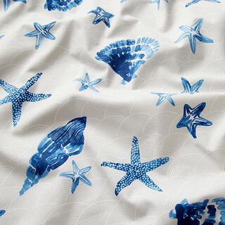 Tela decorativa Sarga de algodón Estrellas de mar – gris brumoso, 