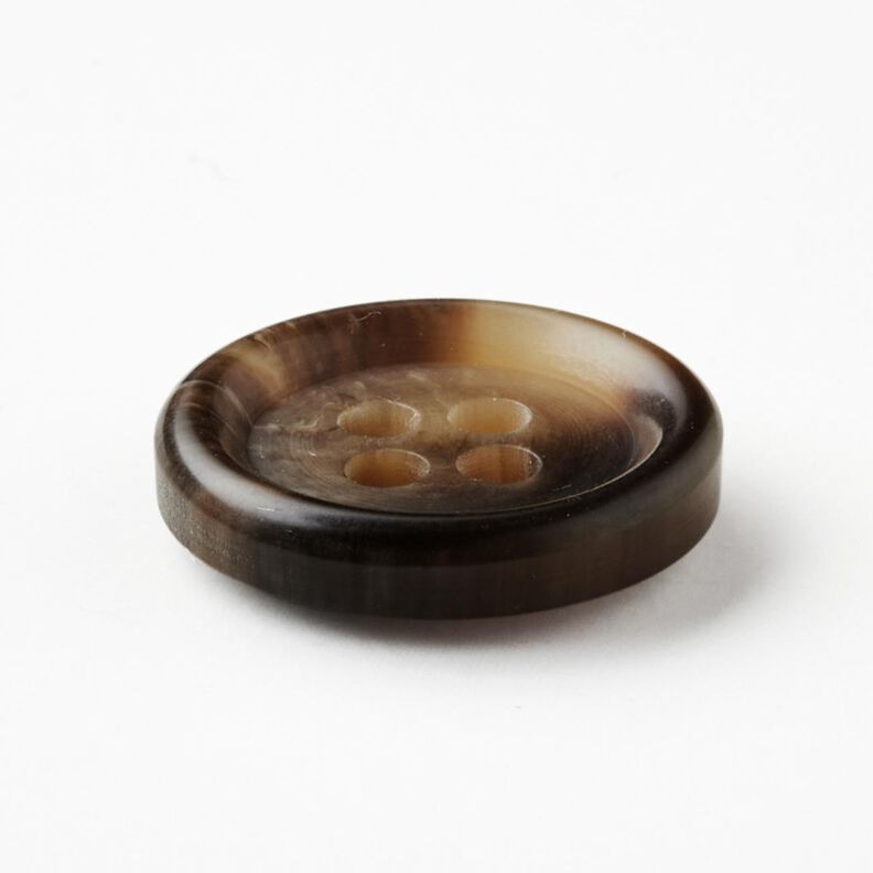 Botón redondo de 4 agujeros [Ø 15 mm] – marrón negro,  image number 2