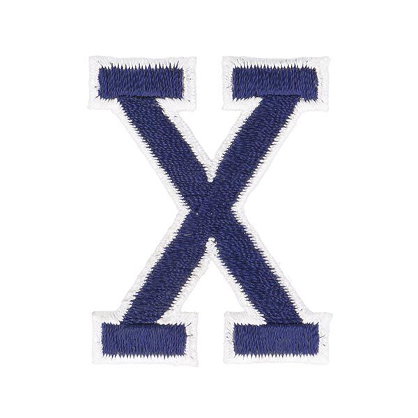 Parche letra X [ Alto: 4,6 cm ] – azul marino,  image number 1