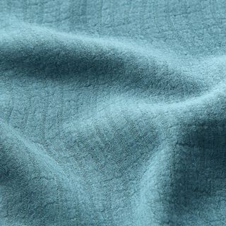 Mezcla de lino y algodón Jacquard Estampado onda – azul grisáceo pálido, 