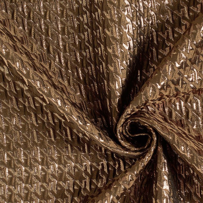 Cloqué Pata de gallo con purpurina – marrón medio,  image number 3