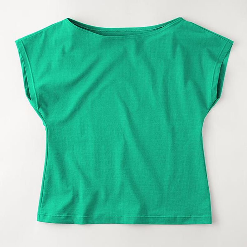 Tela de jersey de algodón Uni mediano – verde,  image number 8