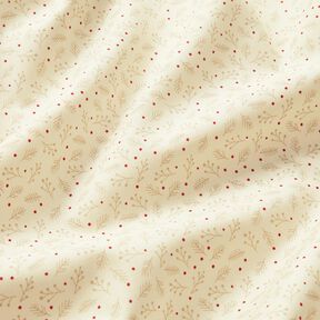 Tela de algodón Popelina Famas festivas – crema, 