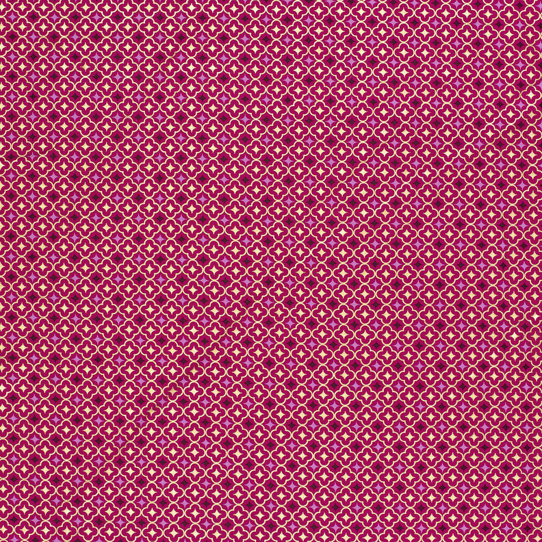 Tela de algodón Popelina Azulejos festivos – bayas/dorado,  image number 6