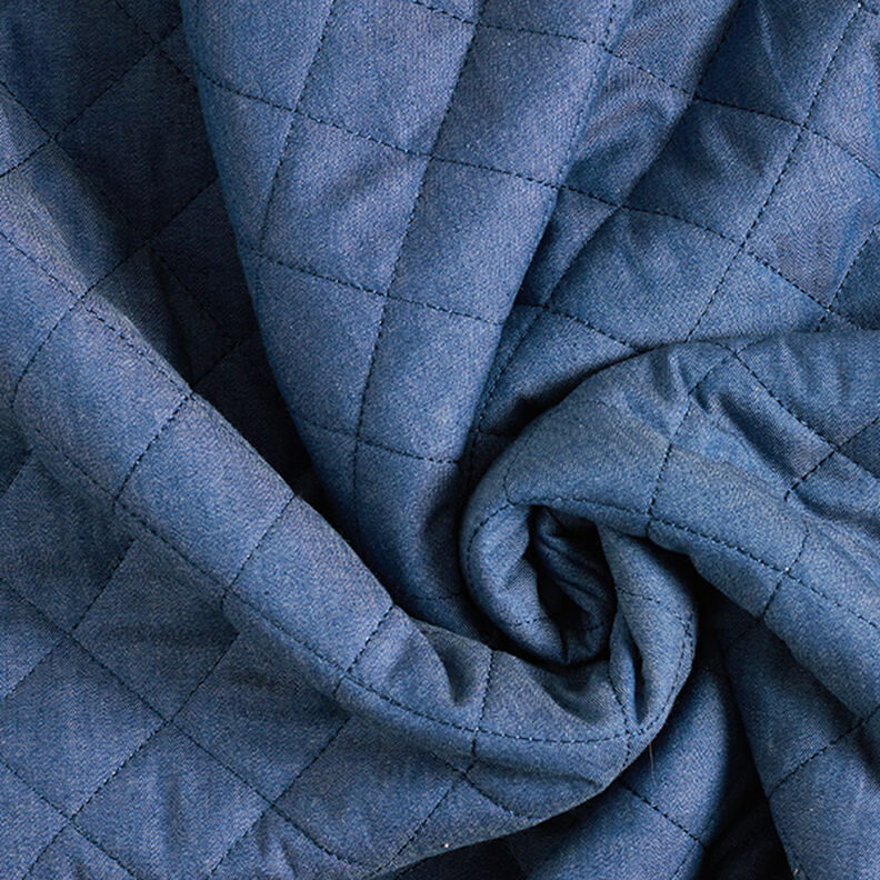 Tela acolchada vaquera Teddy  – azul metálico,  image number 3