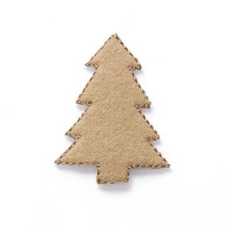 Parche Fieltro Árbol de Navidad [4 cm] – beige, 