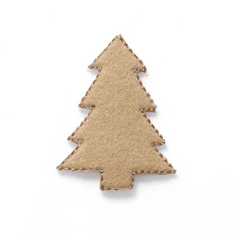 Parche Fieltro Árbol de Navidad [4 cm] – beige,  image number 1