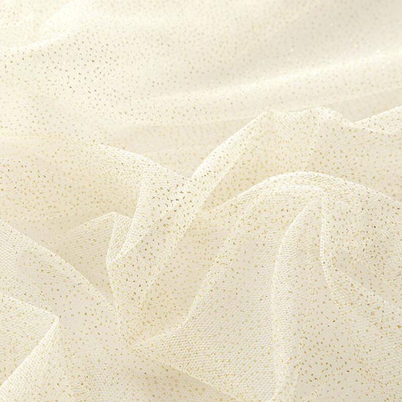 Tul brillante Real – blanco lana/dorado,  image number 4