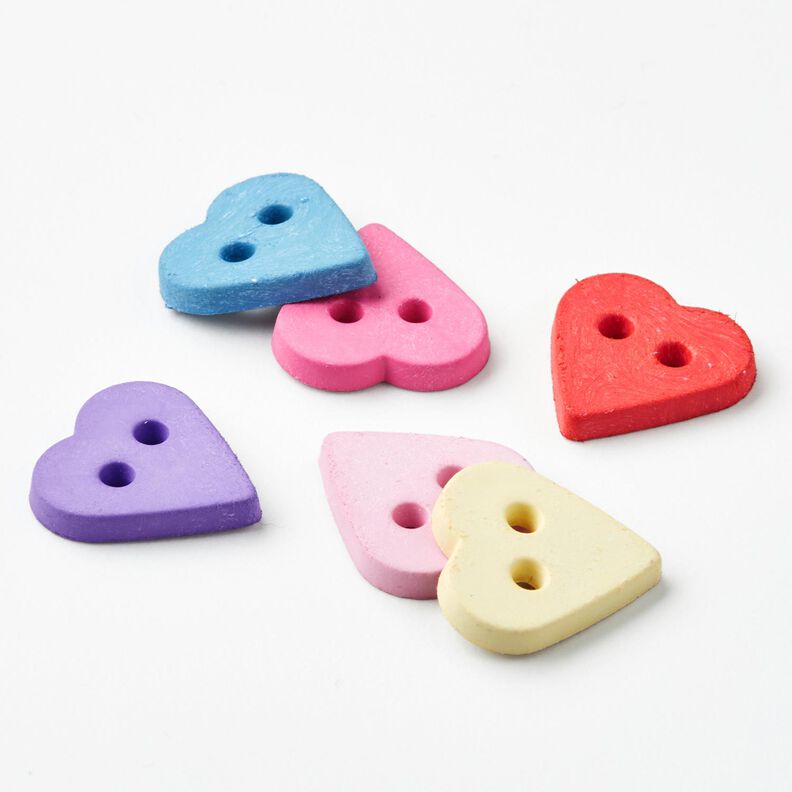 Botón de corazón [Ø 15 mm] – azul brillante,  image number 4