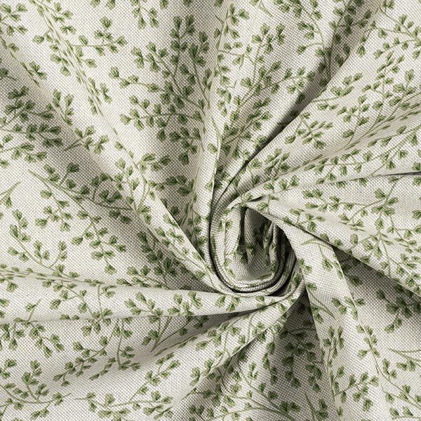 Tela decorativa Panama media Zarcillos de follaje finos – naturaleza/verde lima,  image number 3