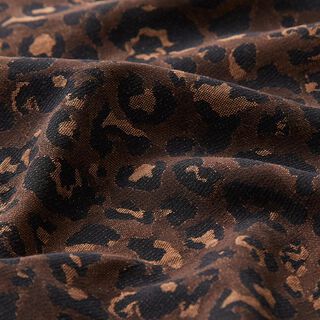Estampado de leopardo jacquard – marrón, 