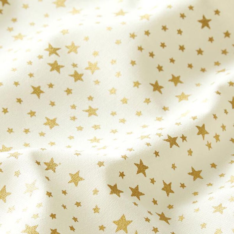 Tela de algodón Cretona Cielo estrellado navideño pequeño – blanco,  image number 2