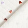 Tela de doble cara Tela de jersey Corazones de colores – marfil,  thumbnail number 4