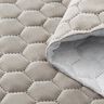 Tela de tapicería Terciopelo acolchado en diseño de panal – gris,  thumbnail number 3
