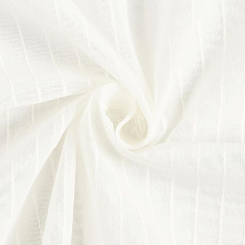 Tela para cortinas Rayas anchas Hilo con efecto 300 cm – blanco,  image number 1