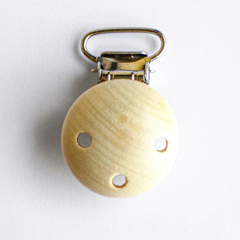 Cadena de chupete con clip de madera – naturaleza,  image number 1