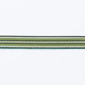 Cinta para tejer Étnica [ 15 mm ] – verde oscuro/verde hierba, 