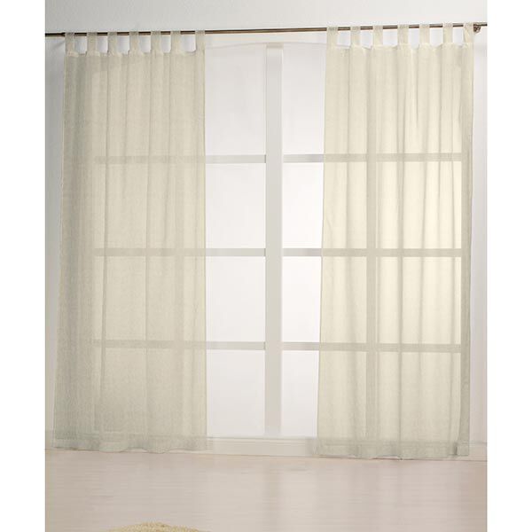Tejido para cortinas Voile Apariencia de lino 300 cm – naturaleza,  image number 5