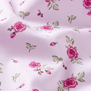 Popelina de algodón Rosas pequeñas – rosa, 
