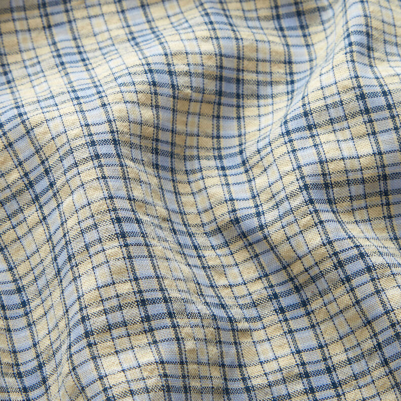 Mezcla de algodón a cuadros – almendra/azul claro,  image number 2