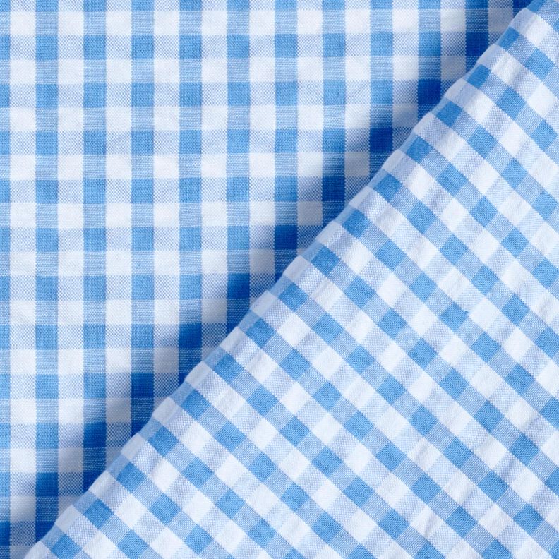 Tela Seersucker Algodón Cuadros tejidos – azul/blanco,  image number 4