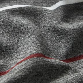 Tela de jersey de algodón Rayas de colores – gris pizarra | Retazo 60cm, 