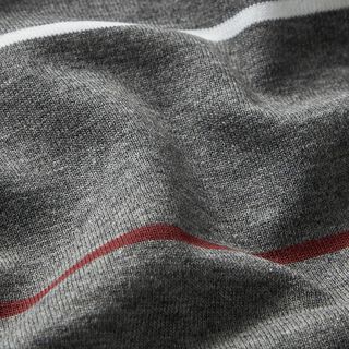 Tela de jersey de algodón Rayas de colores – gris pizarra, 