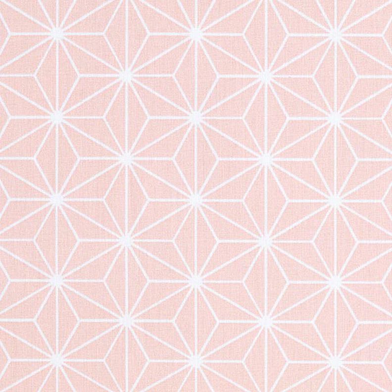 Tela de algodón Cretona Estrellas japonesas Asanoha – rosa,  image number 1