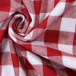 Tela de algodón Cuadros vichy 1,7 cm – rojo/blanco, 