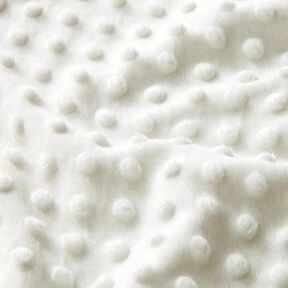 Polar suave Puntos en relieve – blanco lana | Retazo 70cm, 