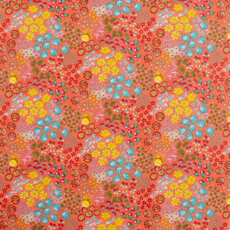 Algodón revestido Mezcla marítima – coral,  image number 1