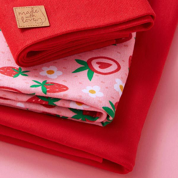 Paquete de telas de Jersey Fresas dulces | PETIT CITRON – rosa,  image number 7