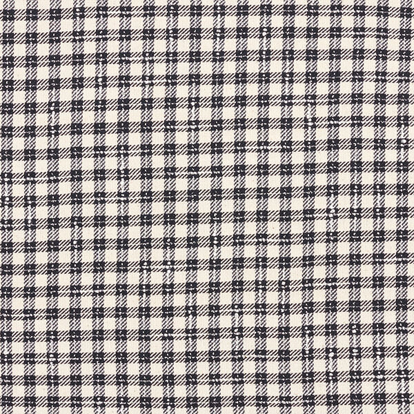 Tela para camisa de cuadros con mezcla de lino – naturaleza/negro,  image number 1