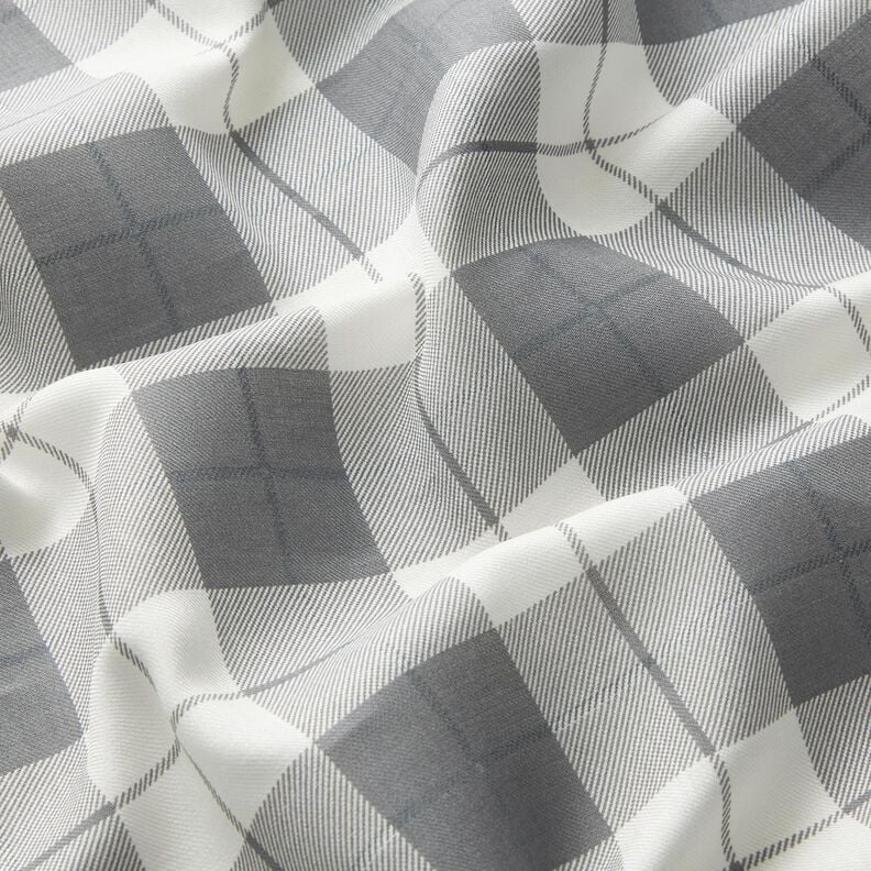 Tela fina de algodón a cuadros – gris claro/blanco,  image number 2