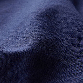 Mezcla de lino y algodón Uni – azul marino, 
