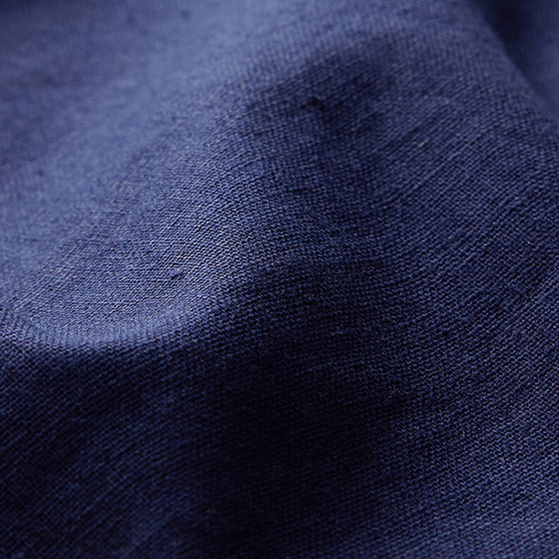 Mezcla de lino y algodón Uni – azul marino,  image number 2