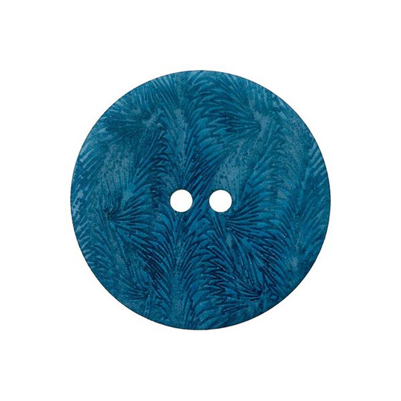 Botón de tagua de 2 agujeros [ 15 mm ] – azul turquesa,  image number 1