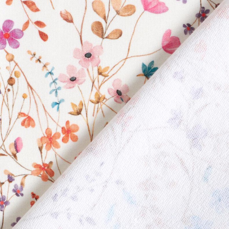 GOTS Felpa francesa veraniega Mar de flores secas Impresión digital – marfil,  image number 4