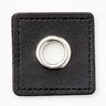 Parche de ojal [30 x 30 mm] – negro/plata metalizada,  thumbnail number 1