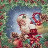 Panel Tapiz Regalo de navidad lurex – azul/verde,  thumbnail number 1