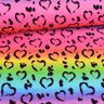 Tela de jersey de algodón Leopardo corazones arcoíris | Glitzerpüppi – negro/mezcla de colores,  thumbnail number 2