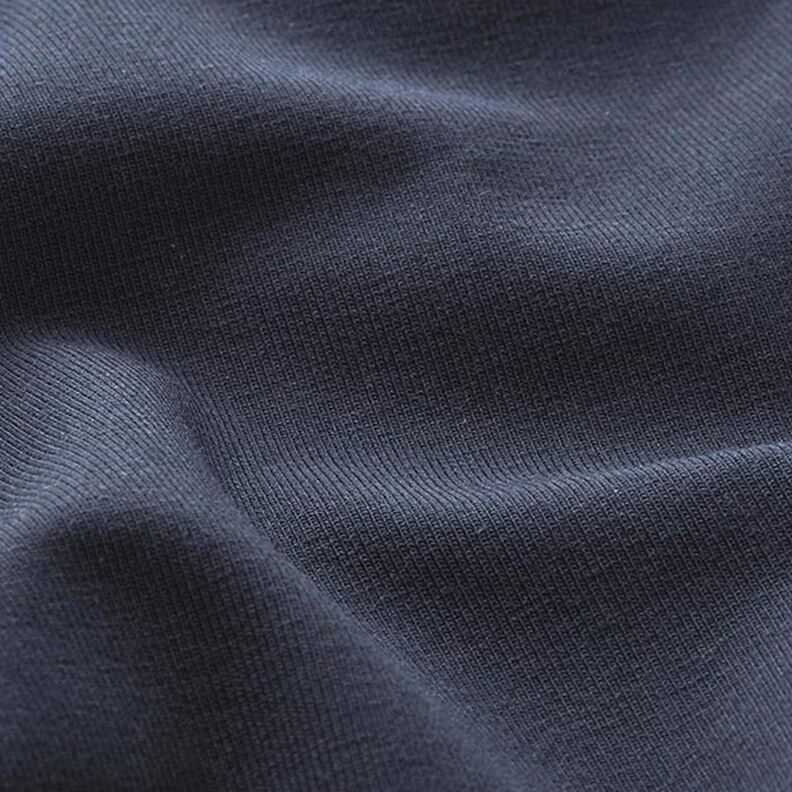 Tela de jersey de algodón Uni mediano – azul noche,  image number 4